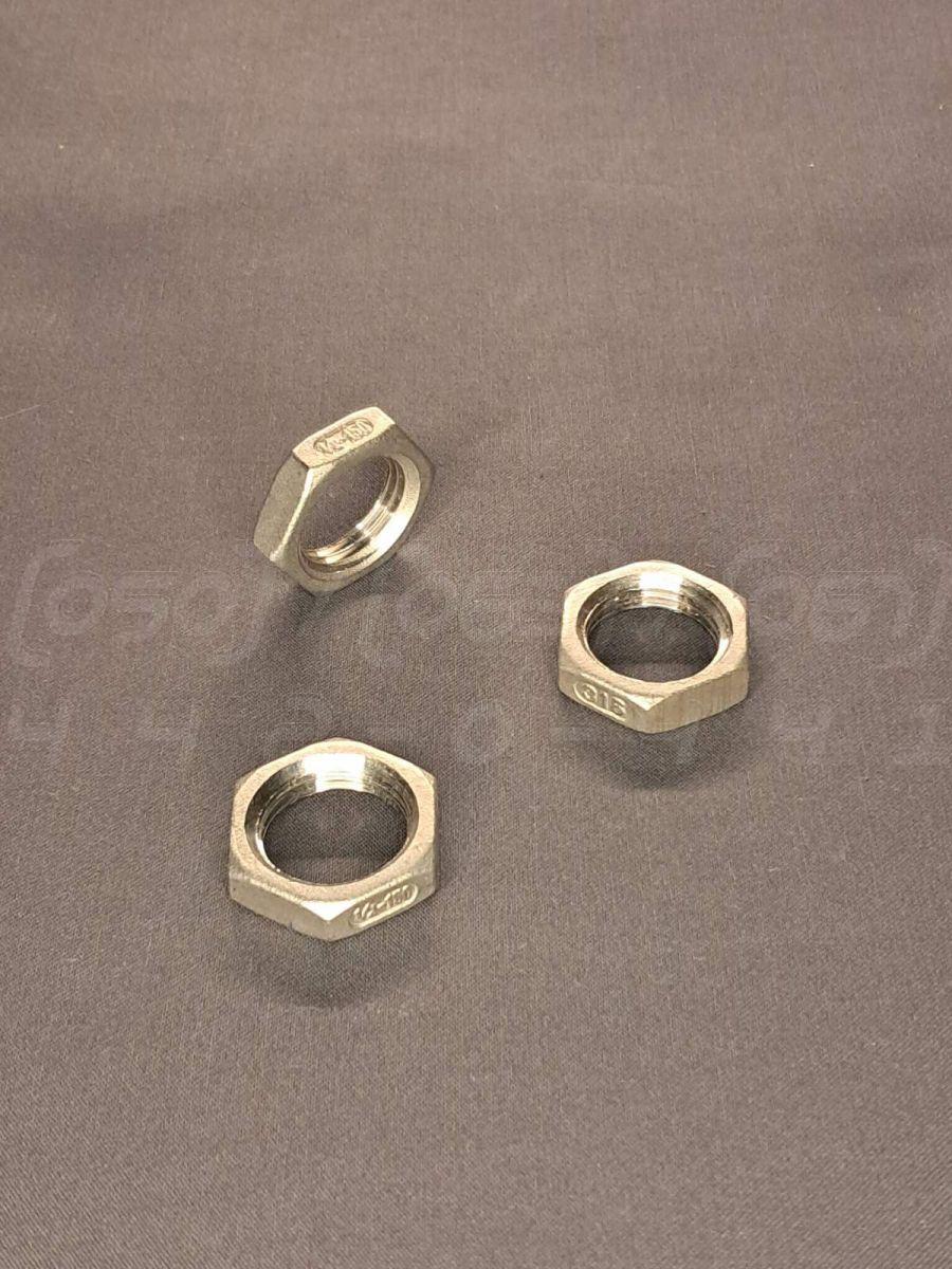 Контргайка нержавіюча Ду 15 (1/2") шестигранна DIN 431, ДСТУ 8969-75б, AISI316
