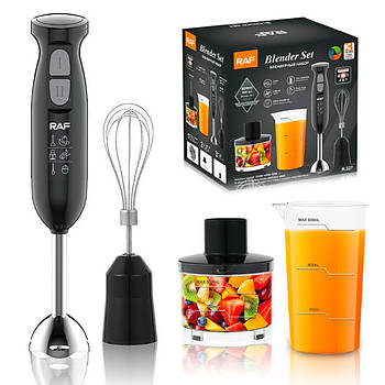 Блендер занурювальний 4в1, 340Вт, з чашею і насадками, RАF R327 / Кухонний блендер на металевій ніжці