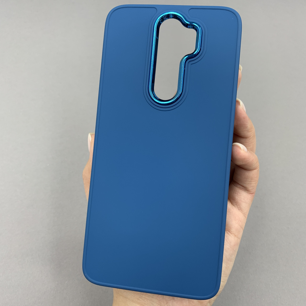 Чохол для Xiaomi Redmi Note 8 Pro преміум чохол з бортиком для камери на сяомі редмі нот 8 про синій o7v