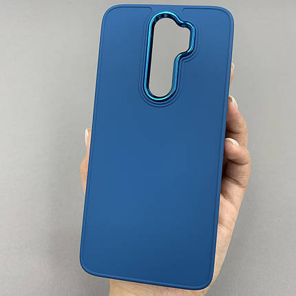 Чохол для Xiaomi Redmi Note 8 Pro преміум чохол з бортиком для камери на сяомі редмі нот 8 про синій o7v, фото 1