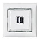 Лицьова панель розетки 2USB Valena білий [770470] Legrand