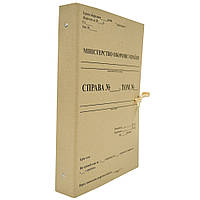 Папка архівна з титулкою Міноборони, картонна, на зав'язках, з планками для підшивання документів, А4, 40 мм