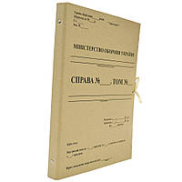 Папка архівна з титулкою Міністерства оборони, на зав'язках, з планками для підшивання документів, А4, 20 мм