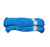 Шнур пустотілий із синтетичних ниток В-127(100м) 5мм синя