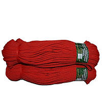 Шнур пустотелый из синтетических нитей В-128 (100м) 4мм красная