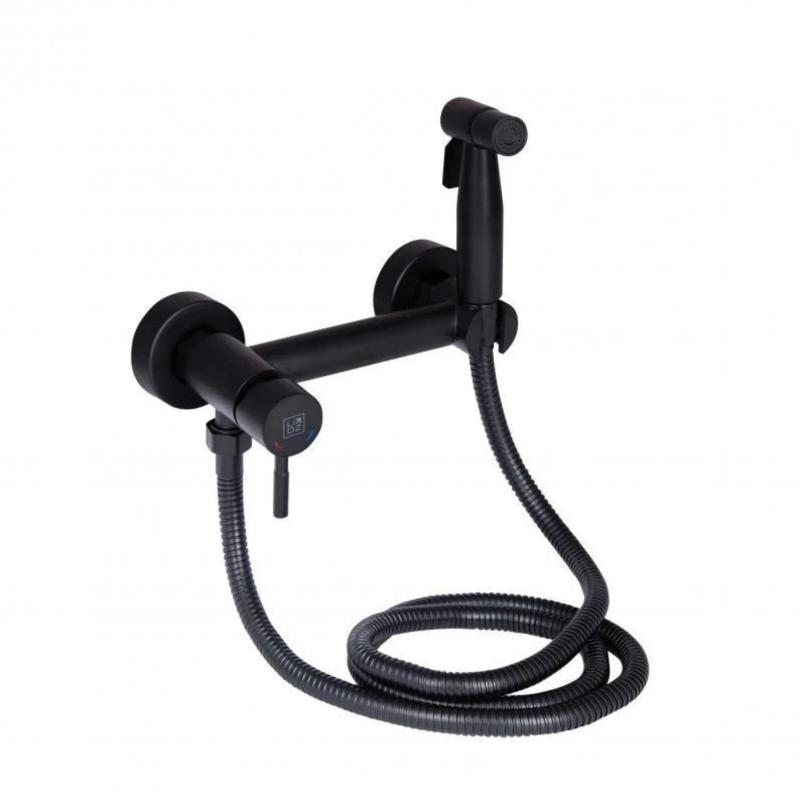 Набор для гигиенического душа со смесителем Lidz Aria 110 округлый LDARI110BLA43394 Black, фото 1