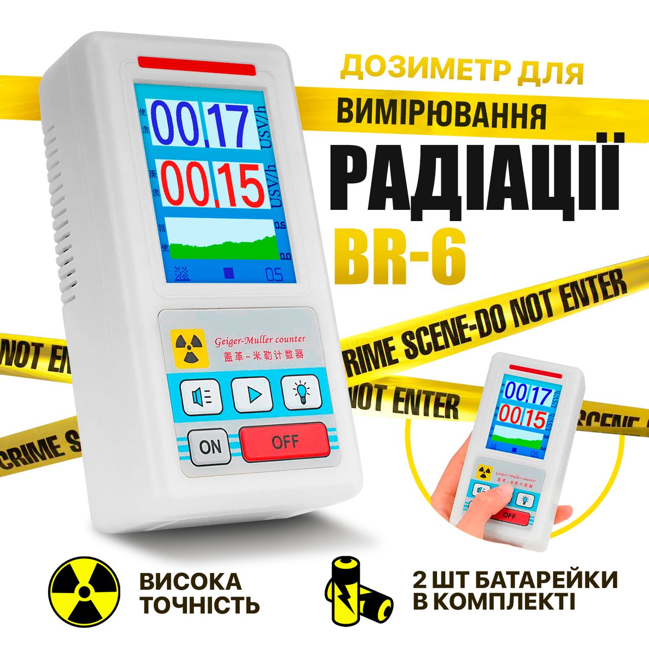 Дозиметр радіометр BR-6 лічильник Гейгера детектор радіації
