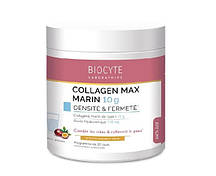 Харчова добавка в порошку з колагеном та гіалуроновою кислотою Collagen Max 10g Marin, 20 доз х 10,5 г