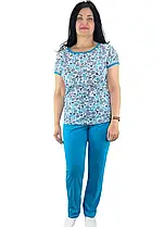 Комплект жіночий домашній з брюками 03217 Вікторія котон