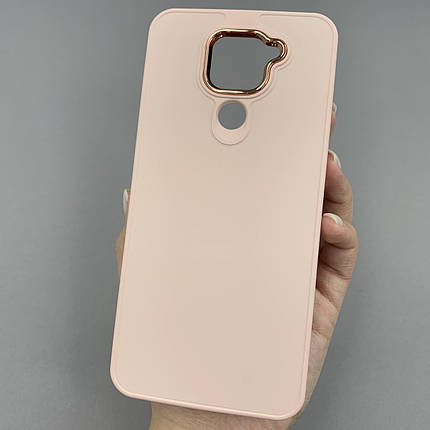 Чохол для Xiaomi Redmi Note 9 преміум чохол з бортиком для камери на сяомі редмі нот 9 пудровий o7v, фото 1