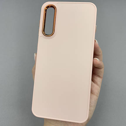 Чохол для Samsung Galaxy A50s преміум чохол з бортиком для камери на телефон самсунг а50с пудровий o7v, фото 1
