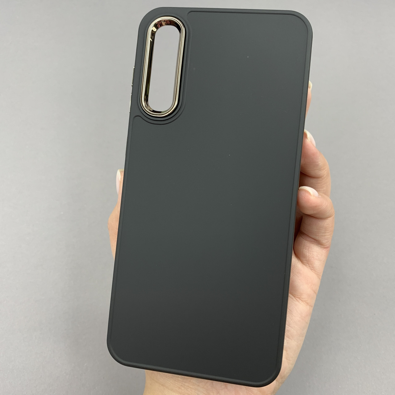 Чохол для Samsung Galaxy A50s преміум чохол з бортиком для камери на телефон самсунг а50с чорний o7v