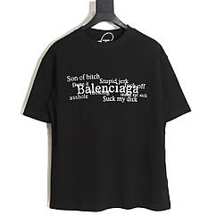 Футболка чорна оверсайз Баленсіага Balenciaga унісекс чоловіча жіноча