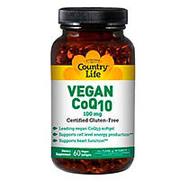 Дієтична добавка Vegan CoQ10 (Веган Коензим Q10) 100 мг 60 капсул ТМ Кантрі Лайф / Country Life