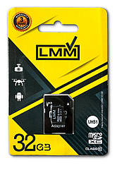 Карта пам&#39;яті microSDHC (UHS-1) 32GB class 10 LMM (з адаптером)