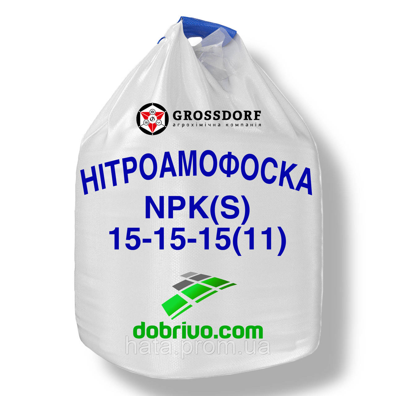 Нітроамофоска NPK(S): 15-15-15(11), мішки по 50 кг / біг-бег, комплексне мінеральне добриво