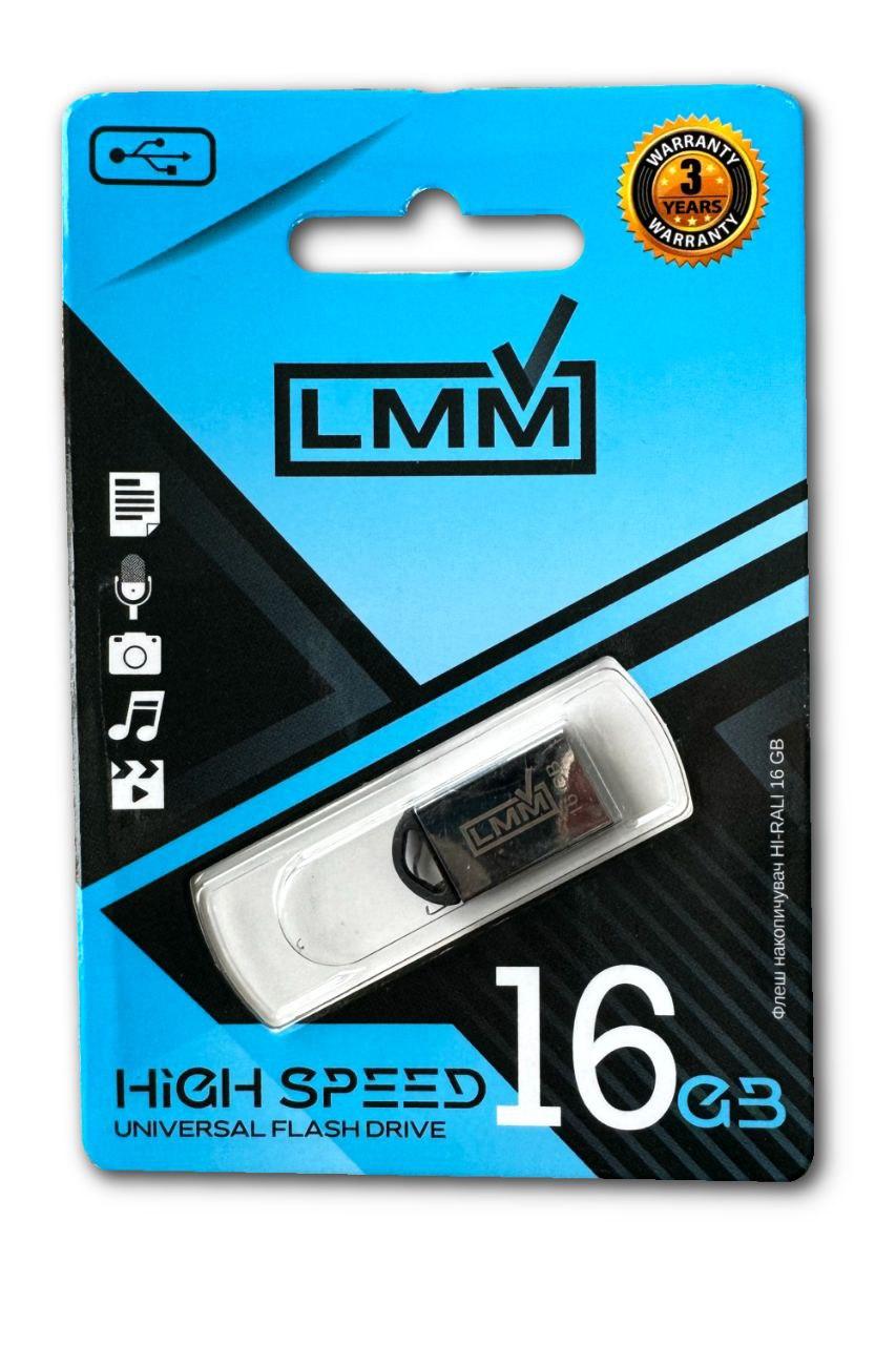Флешка USB 16GB LMM Mini Fit залізний корпус, фото 1