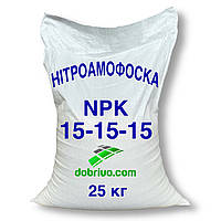 Нітроамофоска NPK:15-15-15, мішок 25 кг, Комплексне мінеральне добриво