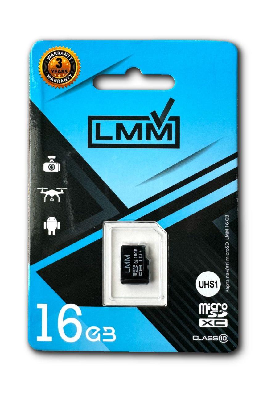 Карта пам'яті microSDHC (UHS-1) 16GB class 10 LMM (без адаптера)
