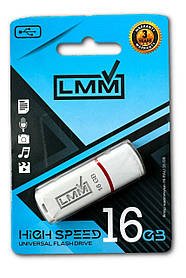 Флешка USB 16GB LMM Classic модель 011, біла