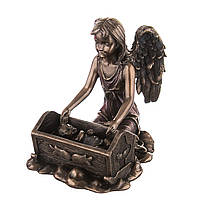 Статуэтка настольная Veronese Ангел у кроватки 10 см 70729 полистоун с бронзовым напылением_VER