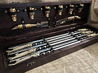 Набор шампуров с бронзовыми рюмками,нож,вилка Люкс Nb Art Щука 14 пред 47330059_VER