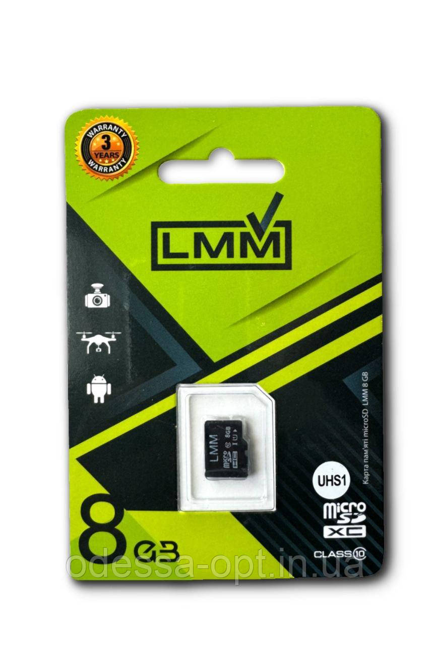 Карта пам&#39;яті microSDHC (UHS-1) 8GB class 10 LMM (без адаптера)