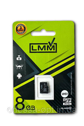 Карта пам'яті microSDHC (UHS-1) 8GB class 10 LMM (без адаптера), фото 1