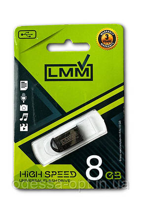 Флешка USB 8GB LMM Mini Fit залізний корпус, фото 1