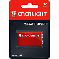 Батарейка Enerlight Mega Power 9V, 6LR61 крона, блистер 1/10