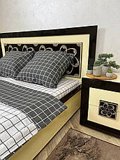 Комплекти постільної білизни сімейний розмір темно-сірий, фото 5