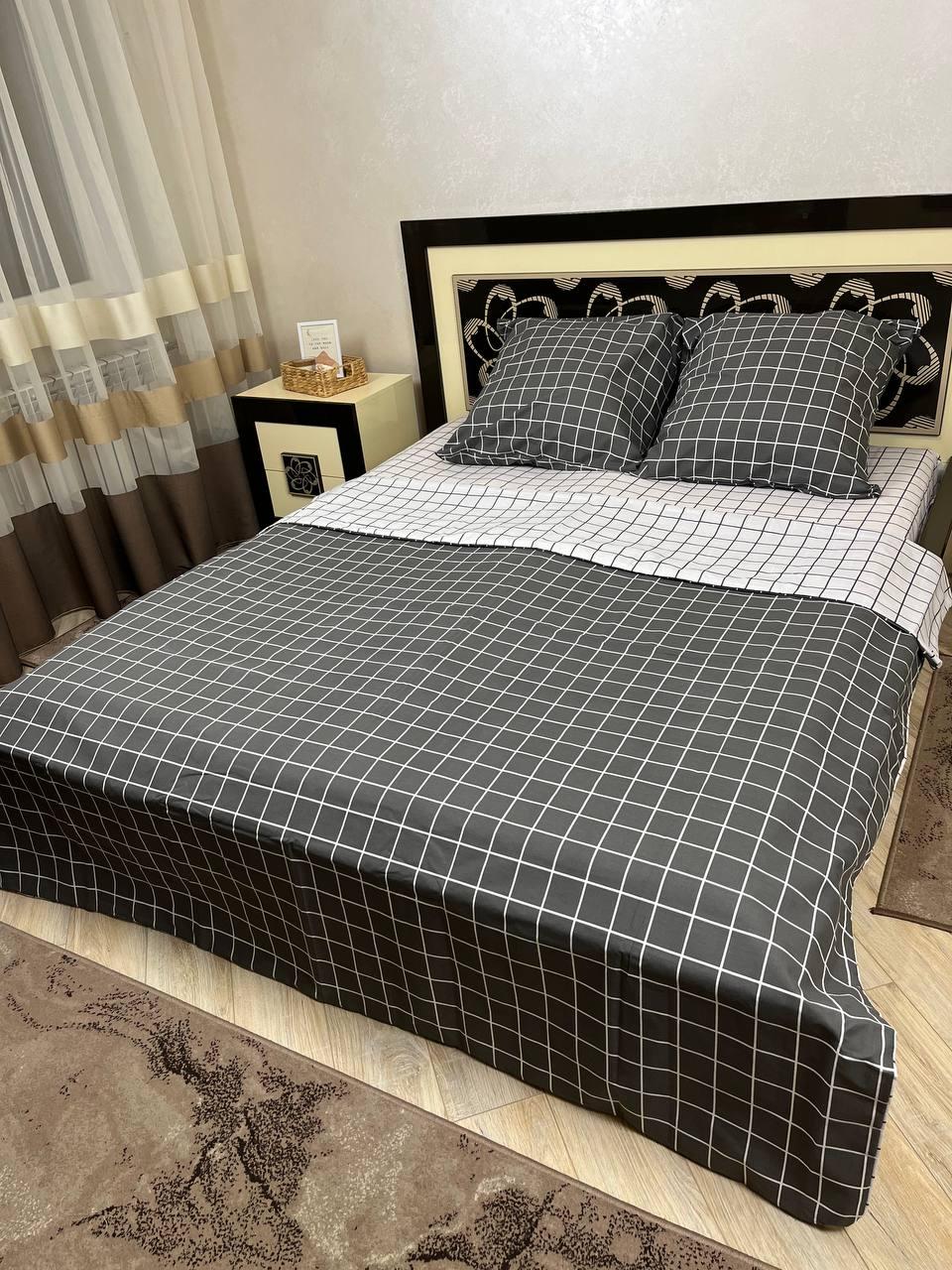 Комплекти постільної білизни сімейний розмір темно-сірий