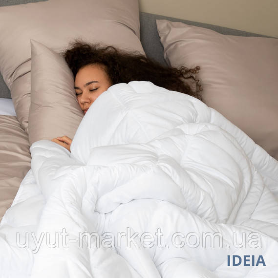 Ковдра 175х210см всесезонна 300 г/м2, NORDIC COMFORT біла, фото 1