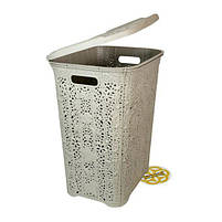 Пластикова ємність для білизни LACE,бежевий SNMZ, фото 3