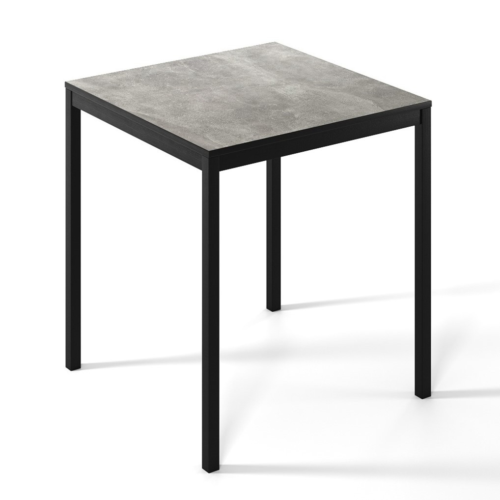 Обідній стіл Brevity Loft mini Ательє світлий/чорний метал 67x75x67 ТМ Art In Head