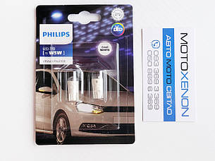 Світлодіодні LED лампи Philips ULTINON Pro3100 LED цоколь T10 (W5W) світло 6500К, габарити, підсвітка ОРИГИНАЛ, фото 1