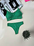 Трикотажний комплект білизни  топік і трусики стрінги, фото 6