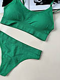 Трикотажний комплект білизни  топік і трусики стрінги, фото 9