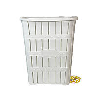 Кошик з пластику в ванну кімнату BAMBU, білий SNMZ, фото 4