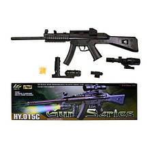 Дитячий іграшковий автомат із лазерним прицілом Cyma HY 015C (стріляє пластиковими кульками 6 мм)