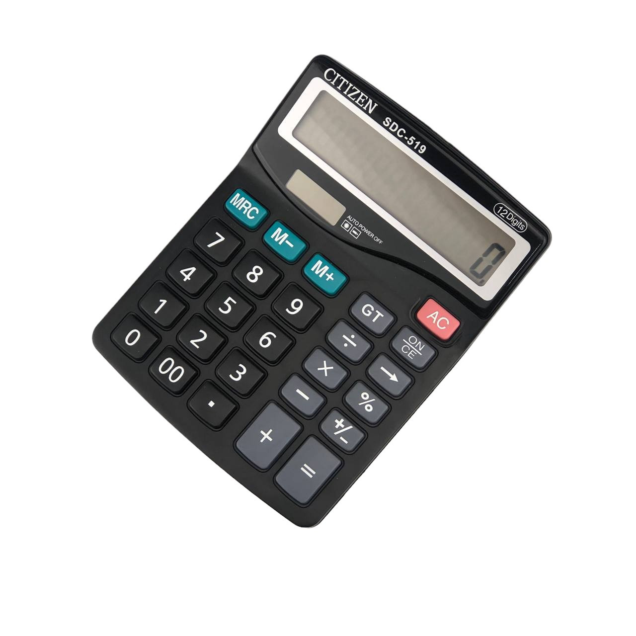 Калькулятор електронний Citizen SDC-519 на батарейці та сонячній панелі 12х15 см, фото 1