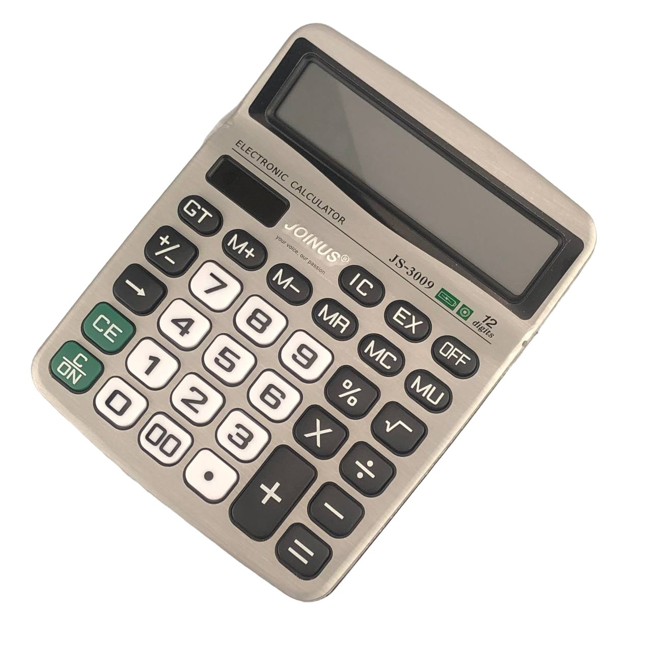Калькулятор електронний Joinus JS-3009 на батарейці та сонячній панелі 15х20 см, фото 1
