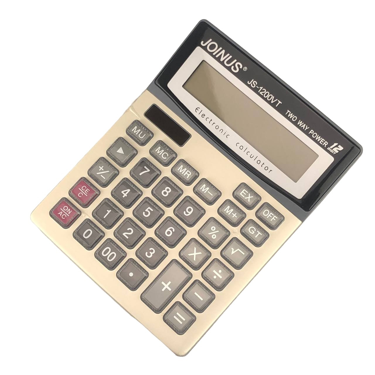 Калькулятор електронний Joinus JS-1200VT на батарейці та сонячній панелі, фото 1