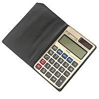 Калькулятор карманный DT-3000 в чехле на батарейке и солнечной панели 6х10,5 см