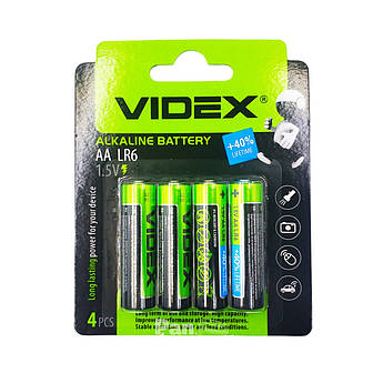 Батарейки Videx Alkaline Battery LR6 лужні комплект 4 шт
