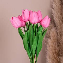 Штучні тюльпани Real touch рожевий