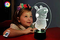 Ночник-светильник 3D "Свинка Пэппа 2" 25х15 см 3DTOYSLAMP (2000002621997)