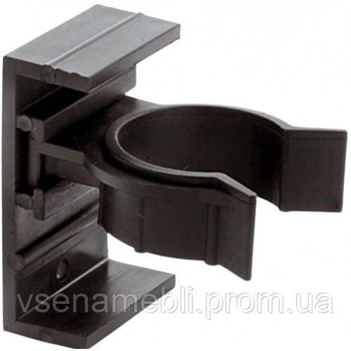 Кліпса для меблевої ніжки для кухонної шафи Sigma D= 35 мм пластикова чорна (111020)