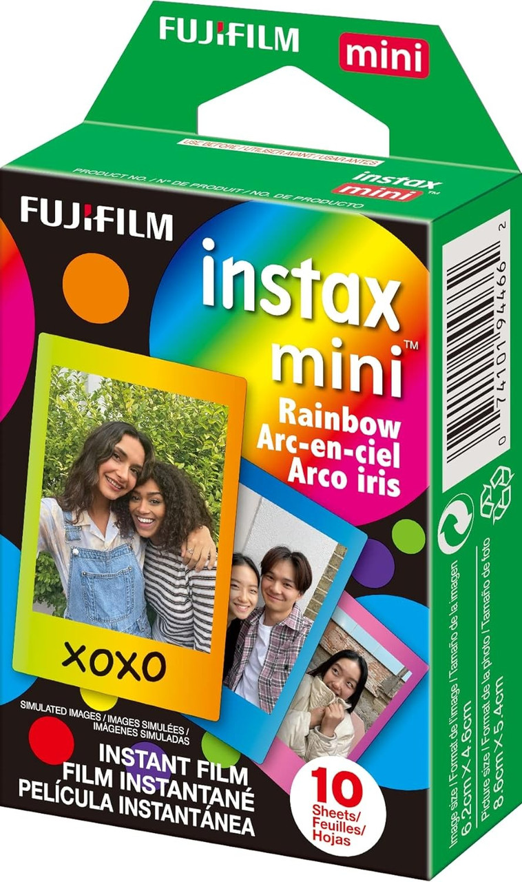 Фотопапір для камери Fujifilm Instax Mini Rainbow instant Film 10 аркушів для mini 12,11 ,8,9, 41,99 evo link link2 link3 40 90, фото 1