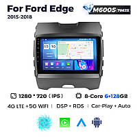 Штатная магнитола Ford Edge 2 (2015-2018) M600 (6/128 Гб), HD (1280x720) QLED, GPS + 4G + CarPlay